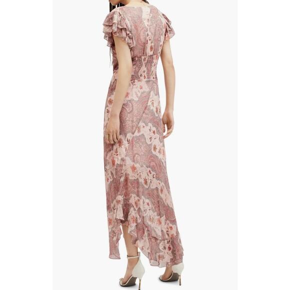 ALLSAINTS Brea Floral Cascade Maxi Dress - Size US 4 (new) - Picture 3 of 7